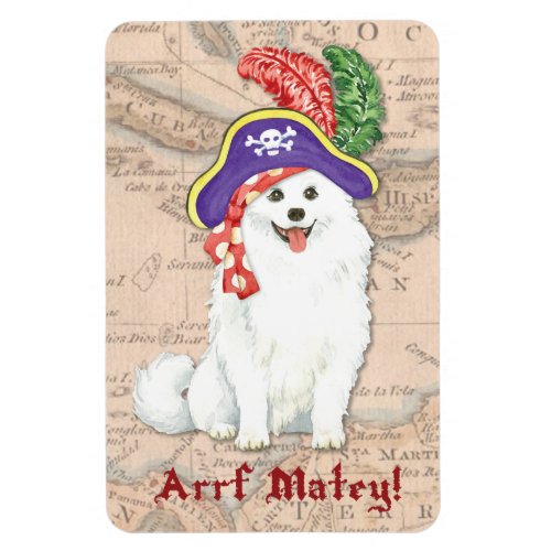 American Eskimo Dog Pirate Magnet