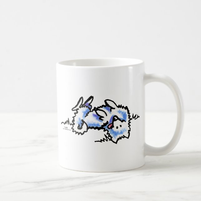 American Eskimo Dog Play Dead Coffee Mug (Right)