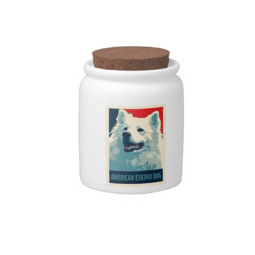 American Eskimo Dog Political Hope Parody Candy Jar