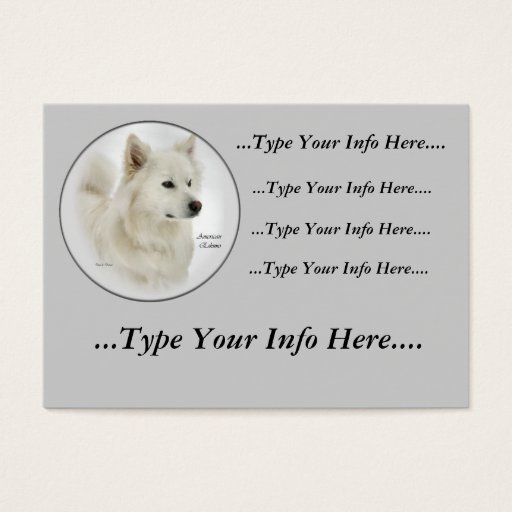 Customizable American Eskimo Dog Profile Cards Business Card Templates