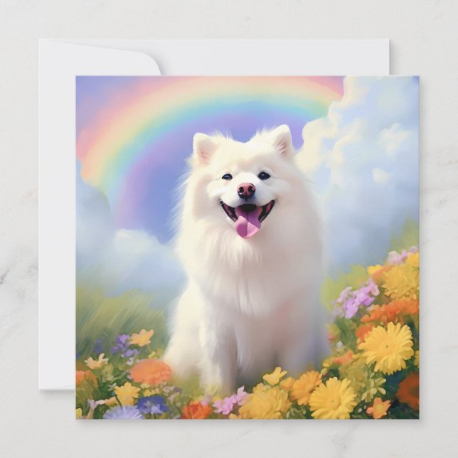 American Eskimo Dog Rainbow Bridge Custom Name (Front)