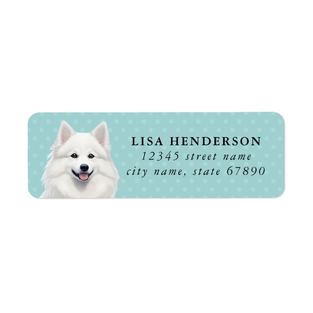 American Eskimo Dog Return Address Labels (Front)