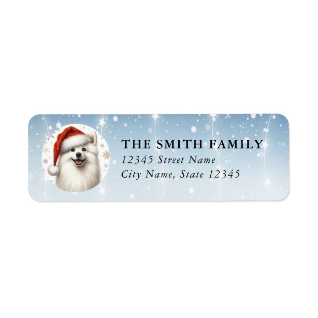 American Eskimo Dog Return Address Labels (Front)