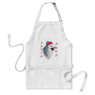 American Eskimo Dog Santa Paws Adult Apron