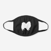 American Eskimo Dog Silhouette Eskie Black Cotton Face Mask (Front)