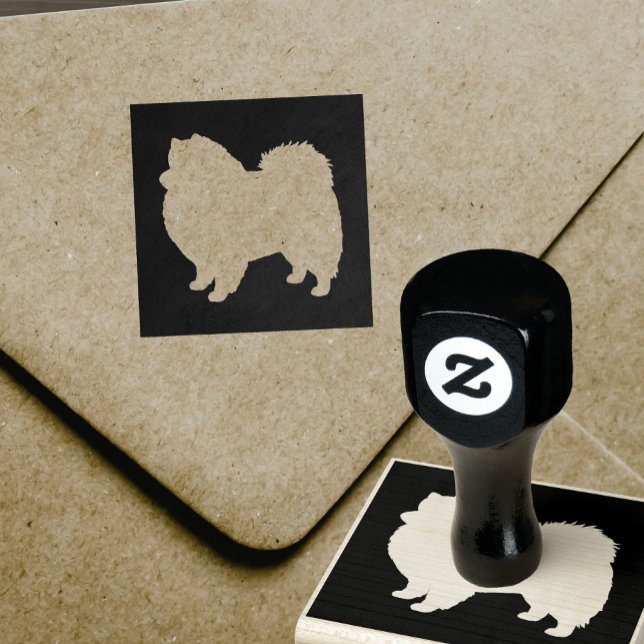 American Eskimo Dog Silhouette Eskie Rubber Stamp (Creator Uploaded)