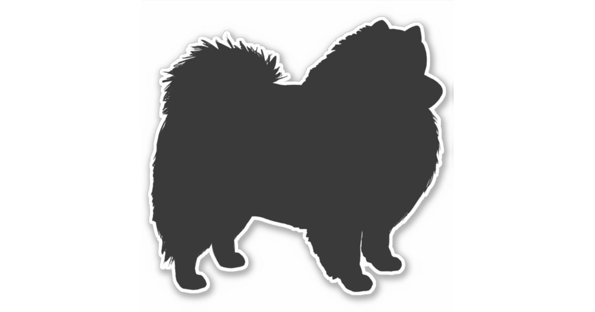 Download American Eskimo Dog Silhouette Eskie Vinyl Sticker ...