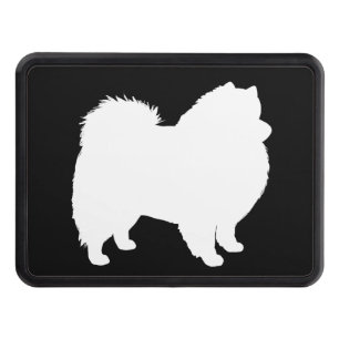 American Eskimo Dog Silhouette Trailer Hitch Cover