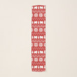 American Eskimo Dog Silhouettes Christmas Pattern Scarf<br><div class="desc">Eskie Lover's Holiday Scarf</div>