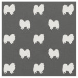 American Eskimo Dog Silhouettes Patterned Fabric