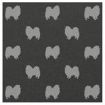 American Eskimo Dog Silhouettes Patterned Fabric