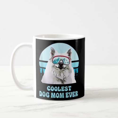 American Eskimo Dog Skiing Winter Coolest Dog Mom  Coffee Mug