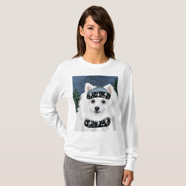 American Eskimo Dog  T-Shirt (Front Full)