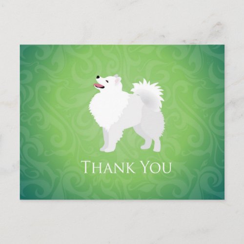 American Eskimo Dog Thank You Design Postcard
