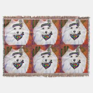 American Eskimo Dog Throw Blanket