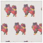 American Eskimo Dog Tiled Fabric