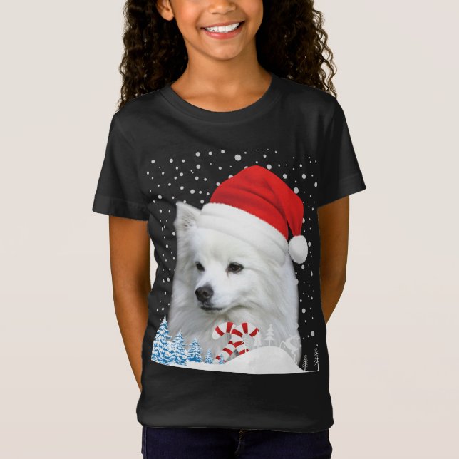 American Eskimo Dog Ugly Christmas Sweater Santa H (Front)