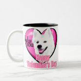 Cute American Eskimo Dog Wrap Two-Tone Coffee Mug | Zazzle