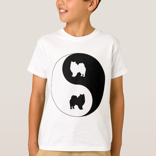 American Eskimo Dog Yin Yang T-Shirt (Front)