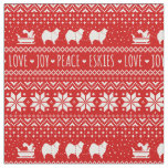 American Eskimo Dogs Christmas Eskie Holiday Fabric