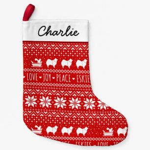 American Eskimo Dogs Christmas Eskies Holiday Small Christmas Stocking