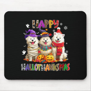 American Eskimo Dogs Christmas Xmas Men Women Kids Mouse Pad