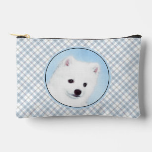 American Eskimo Eskie Puppy Painting Cute Dog Art Accessory Pouch