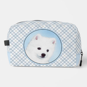 American Eskimo Eskie Puppy Painting Cute Dog Art Dopp Kit
