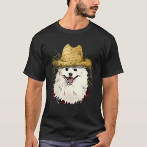American Eskimo Farmer Farming Agriculture Pet Dog T_Shirt