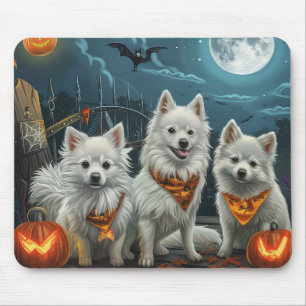 American Eskimo Halloween Spooky  Mouse Pad