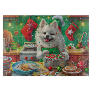 American Eskimo Holiday Baking: Festive Christmas Cutting Board