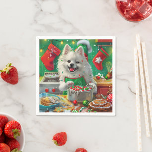 American Eskimo Holiday Baking: Festive Christmas Napkins