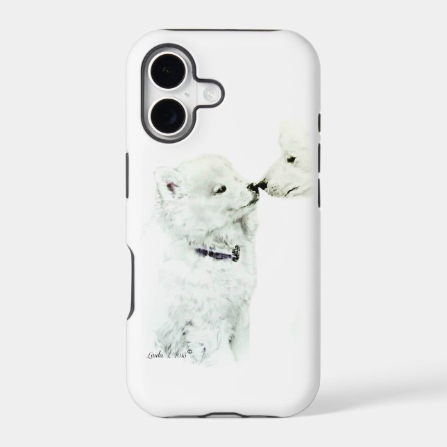 American Eskimo Iphone Case (Back)