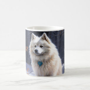 American Eskimo Let It Snow Christmas Coffee Mug