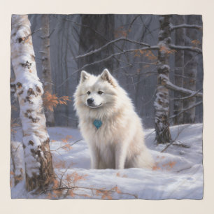 American Eskimo Let It Snow Christmas Scarf