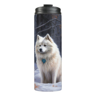 American Eskimo Let It Snow Christmas Thermal Tumbler