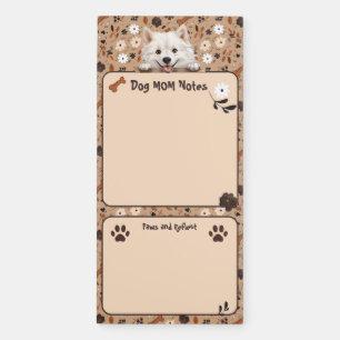 American Eskimo Mom Notes Paws and Reflect Magnetic Notepad