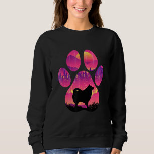 American Eskimo Paw Mom Dad Dog  Women Men Sweatshirt