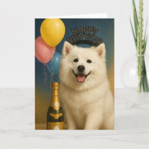 American Eskimo Pup Happy New Year