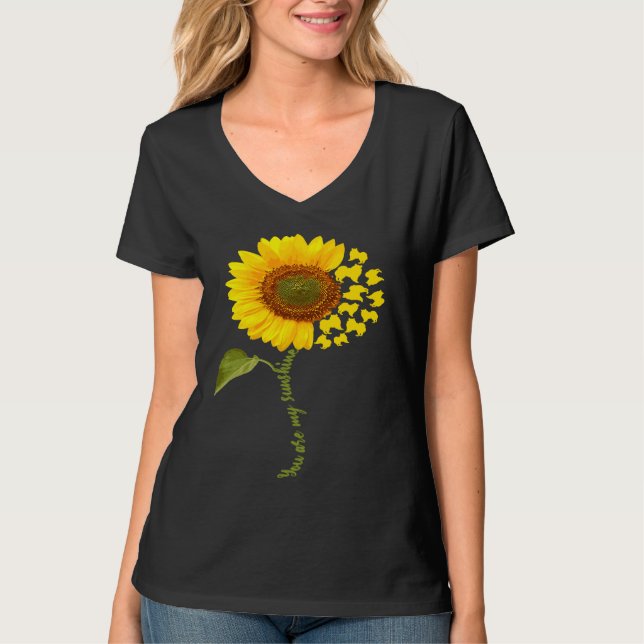 American Eskimo Sunflower Eskie T-Shirt (Front)
