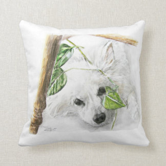 American Eskimo Throw Pillow