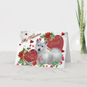 American Eskimo Valentine MOM Holiday Card