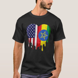 American Ethiopian Heritage Month Ethiopia Flag He T-Shirt