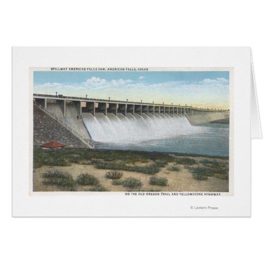 American Falls Dam Spillway, Oregon Cards (Front Horizontal)