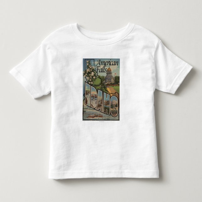 American Falls, Idaho - Large Letter Scenes Toddler T-shirt (Front)
