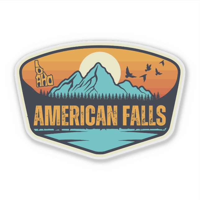 American Falls, Idaho Sticker (Front)