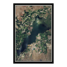 American Falls Lake Idaho Satellite Poster Map