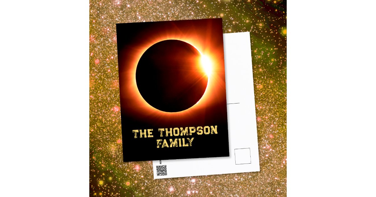 American Family Total Solar Eclipse April 8 2024 Postcard | Zazzle