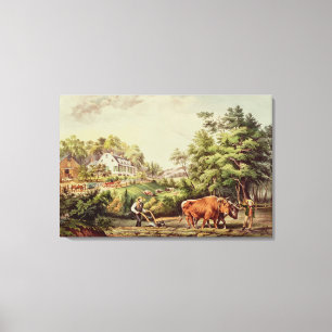 American Farm Scenes Canvas Print