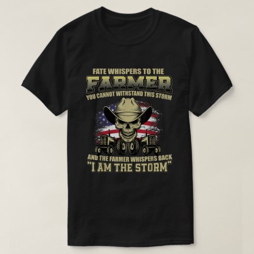 American Farmer Gift Tractor Farm Livestock Farmin T_Shirt